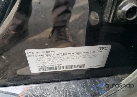 2017 Audi A8 L Quattro from USA, damaged, VIN WAU43AFD4HN007229